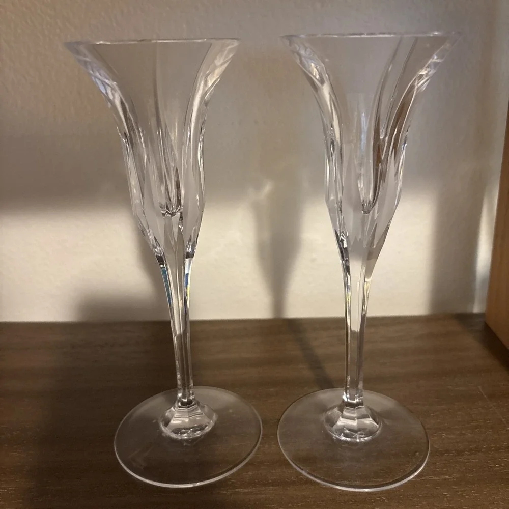 Mikasa‎ Flame D'amore Crystal Pair Of Candlesticks 7
